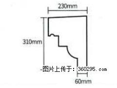 产品分解图型 - 檐口线，型号：SX311-YK-3，规格：230x310mm(3) - 克孜勒苏三象EPS建材 kzls.sx311.cc