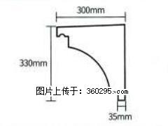 产品分解图型 - 檐口线，型号：SX311-YK-2，规格：300x330mm(2) - 克孜勒苏三象EPS建材 kzls.sx311.cc